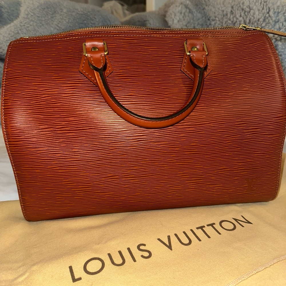 LOUIS VUITTON Speedy 30 Epi Leather Brown/Cognac